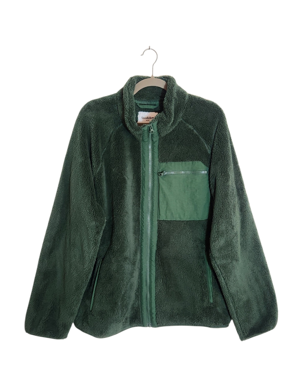 Goodfellow Green Fleece Zip-Up Jacket Size Large NWT